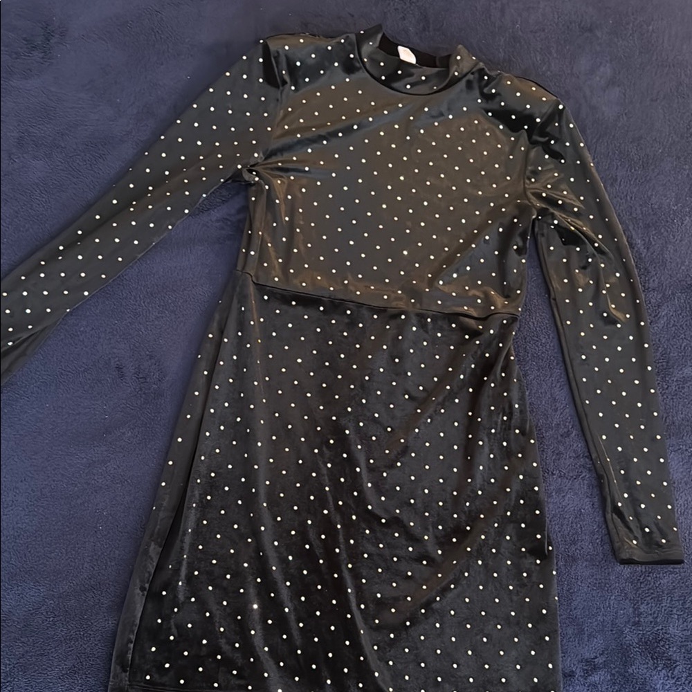Elegant Black Studded Dress